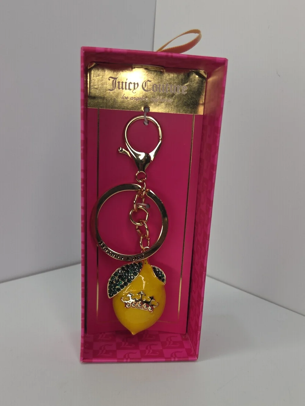 🍋▪️Juicy Couture ▪️Yellow Lemon Charm Keychain